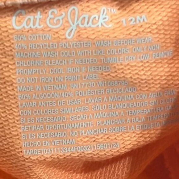 3/$15  Cat & Jack – Girls’ Peach Flower 12 Mnth Shorts - Picture 3 of 5